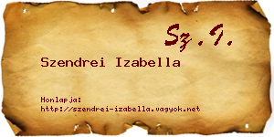 Szendrei Izabella névjegykártya